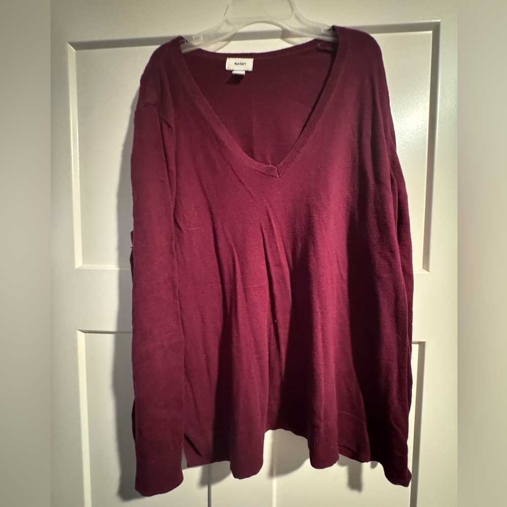 Old navy purple v neck sweater